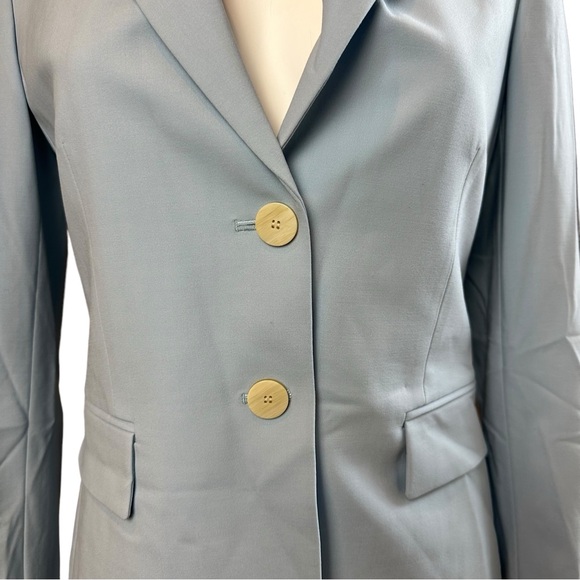 Theory Women's Stretch Wool Carissa Blazer in Sky Blue Size 4 - Picture 4 of 10